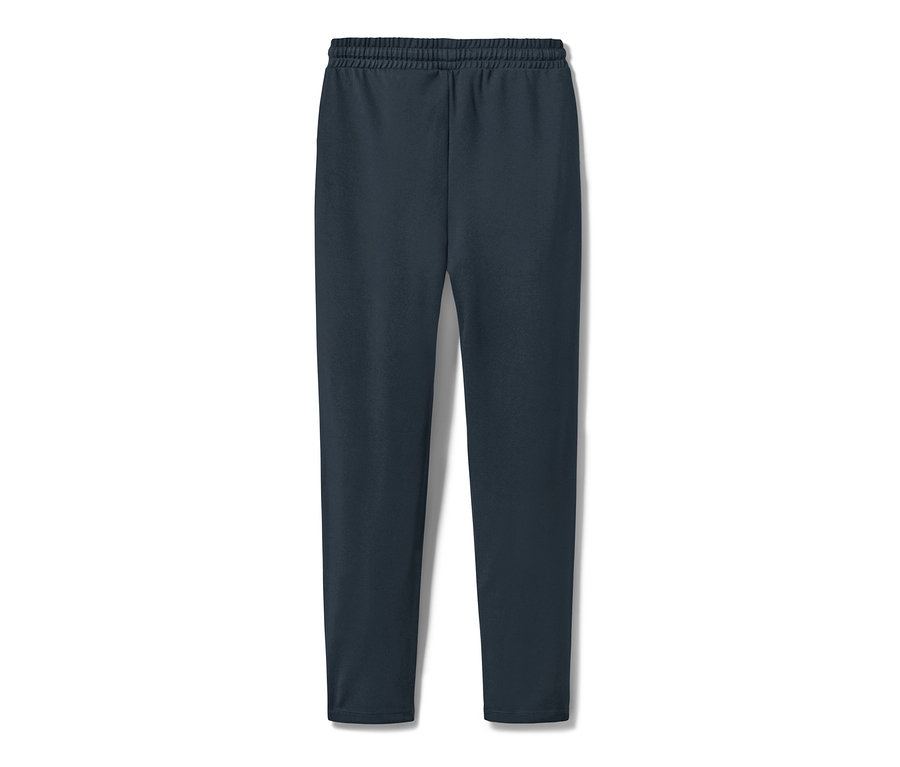 Un pantalon de survêtement bleu marine pour enfant.