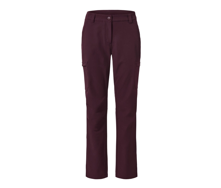 Un pantalon cargo softshell bordeaux.