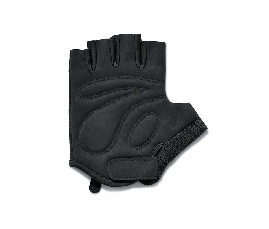 Gant de vélo noir sans doigts.