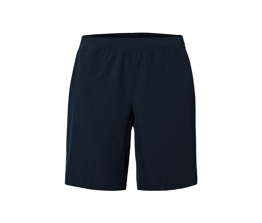 Short de sport bleu marine.
