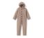 Combinaison pour bébé avec de la laine mérinos, marron - Brun