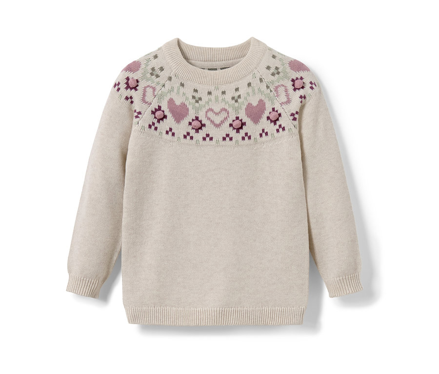 Pull en maille pour enfant avec motif norvégien.