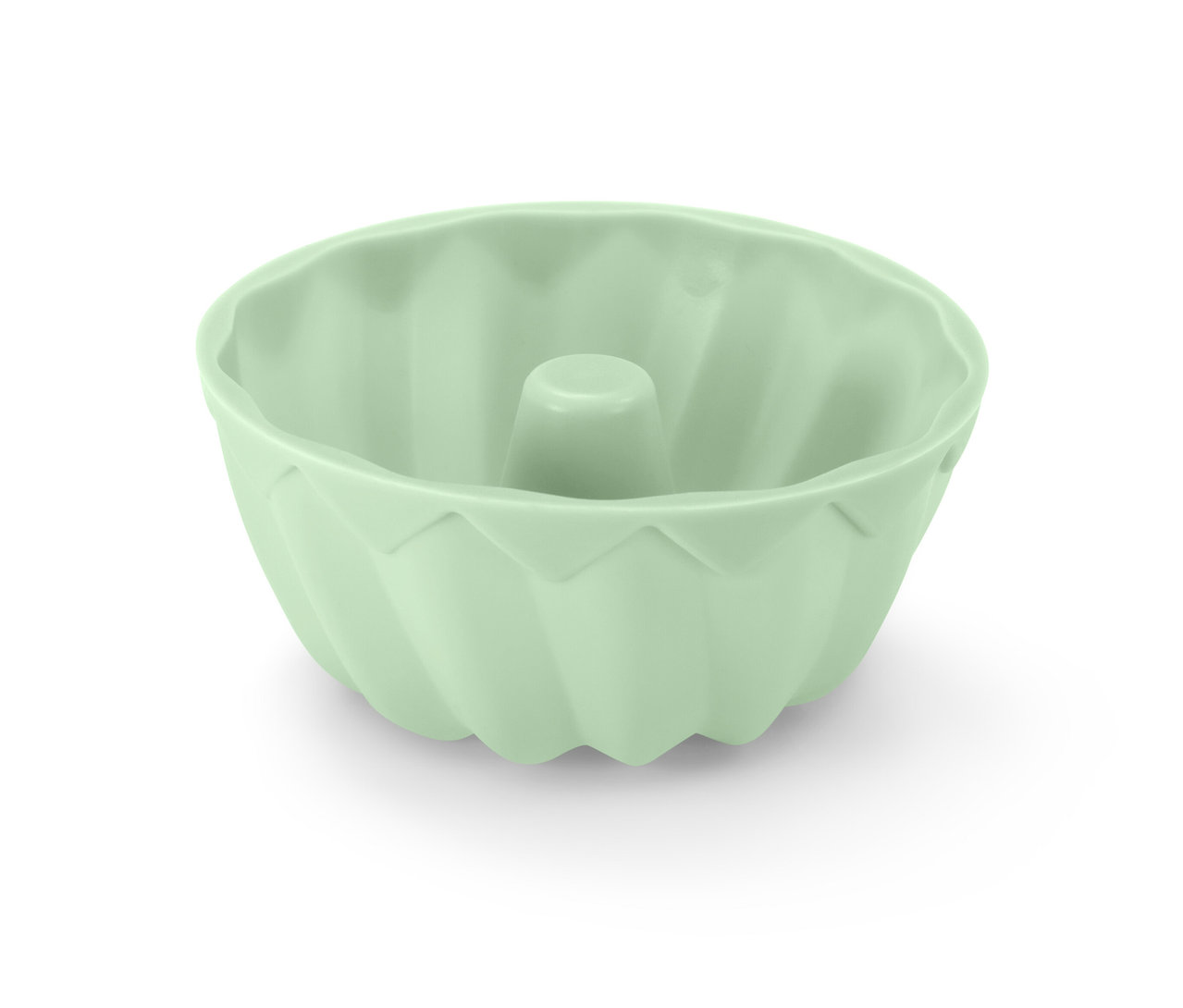 Un mini-moule à kouglof vert.