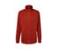 Veste fonctionnelle rouge avec fermeture éclair au centre.