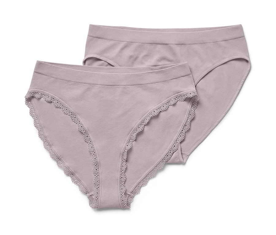 Deux slips Seamless gris.