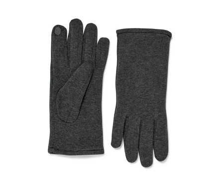 Deux gants en sweat sont placés côte à côte.