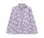 Veste polaire lilas pour enfant avec motif cygne et fermeture éclair.