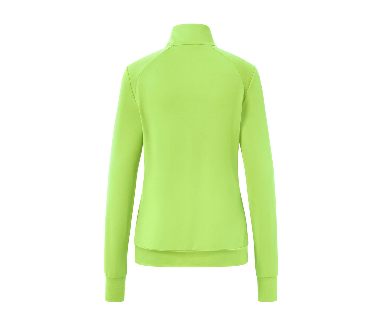 Vue arrière d'une veste fonctionnelle vert citron.