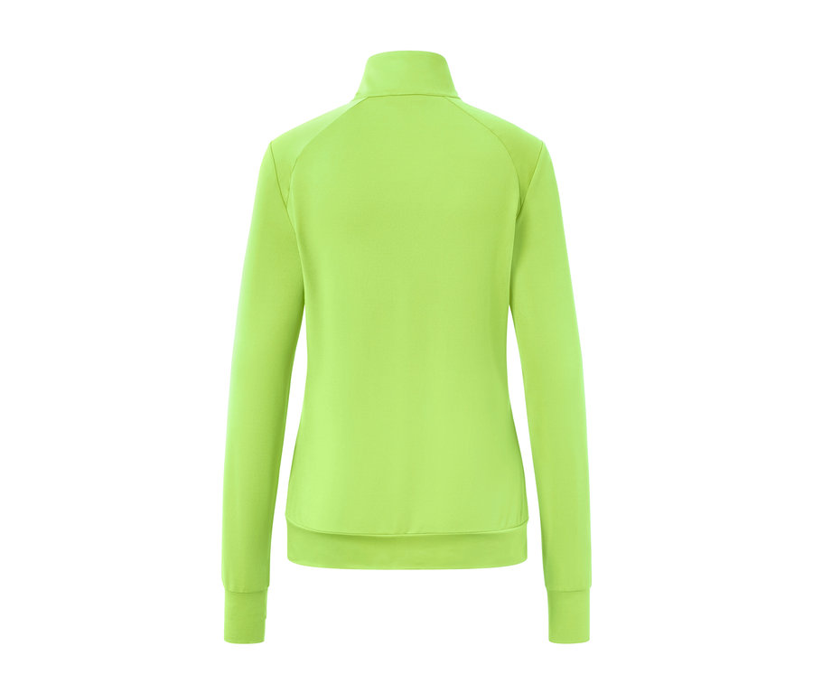 Vue arrière d'une veste fonctionnelle vert citron.