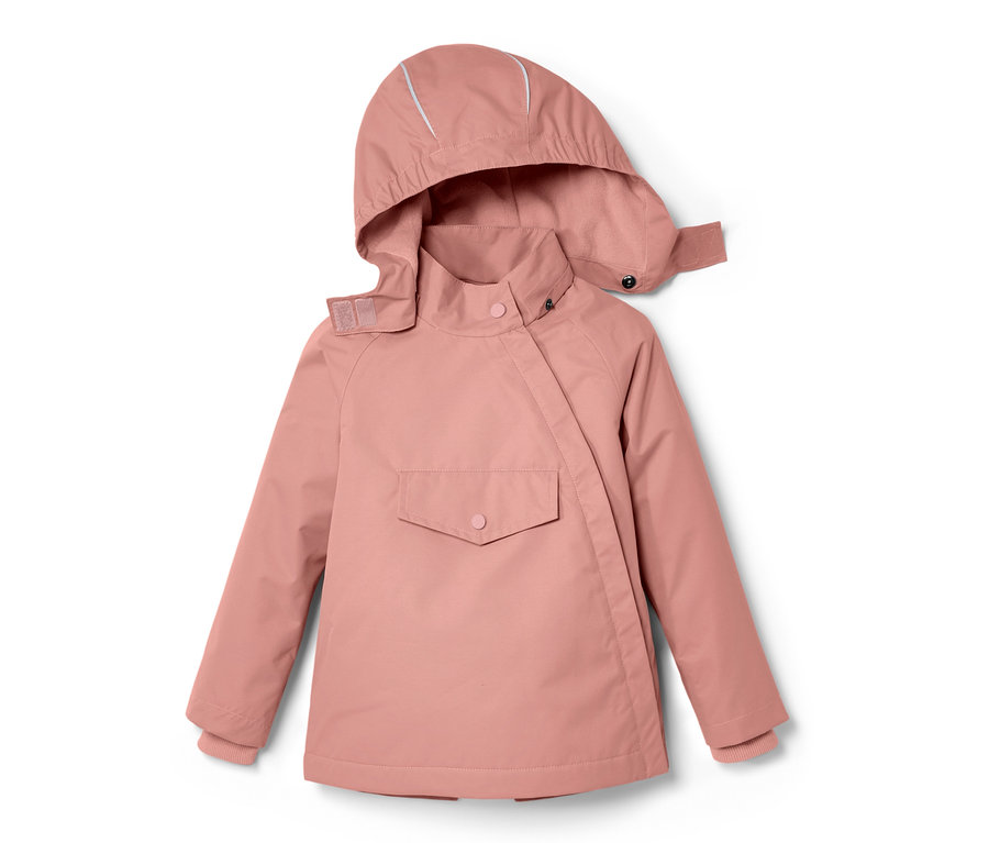 Veste de pluie thermique rose pour tout petit avec capuche.