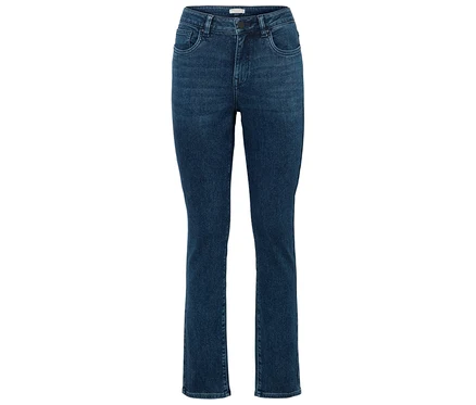 Jean bleu taille haute.