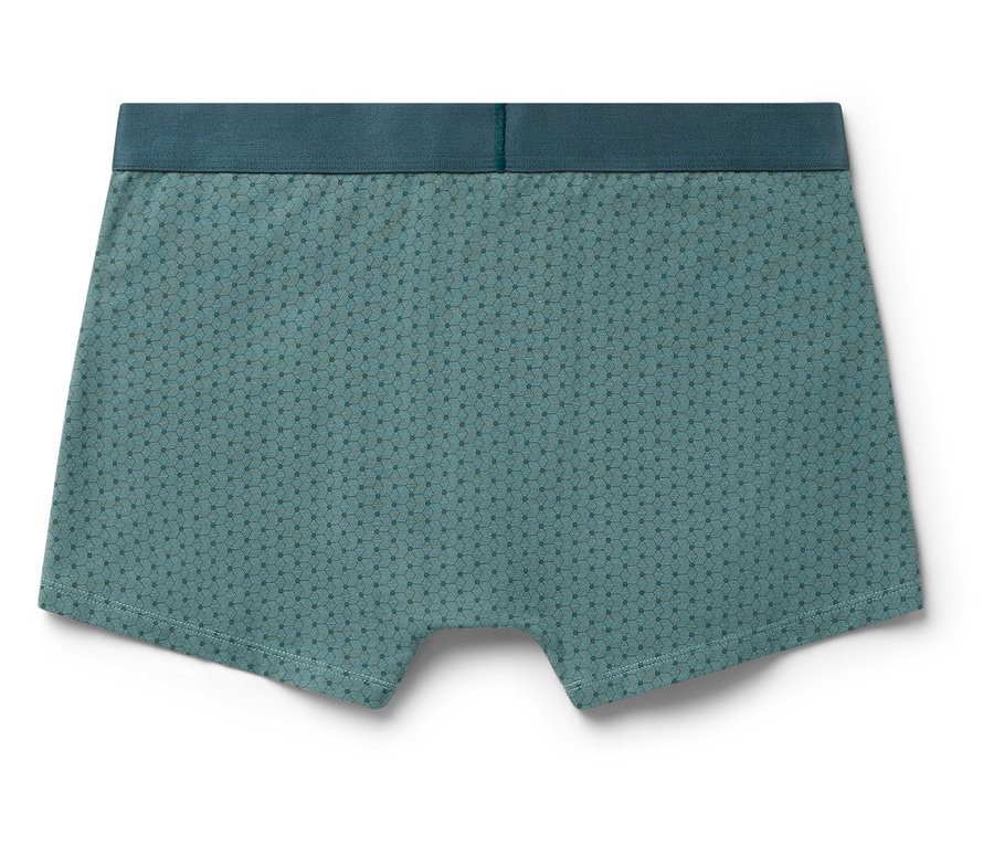 Boxer bleu pour homme avec un petit motif.