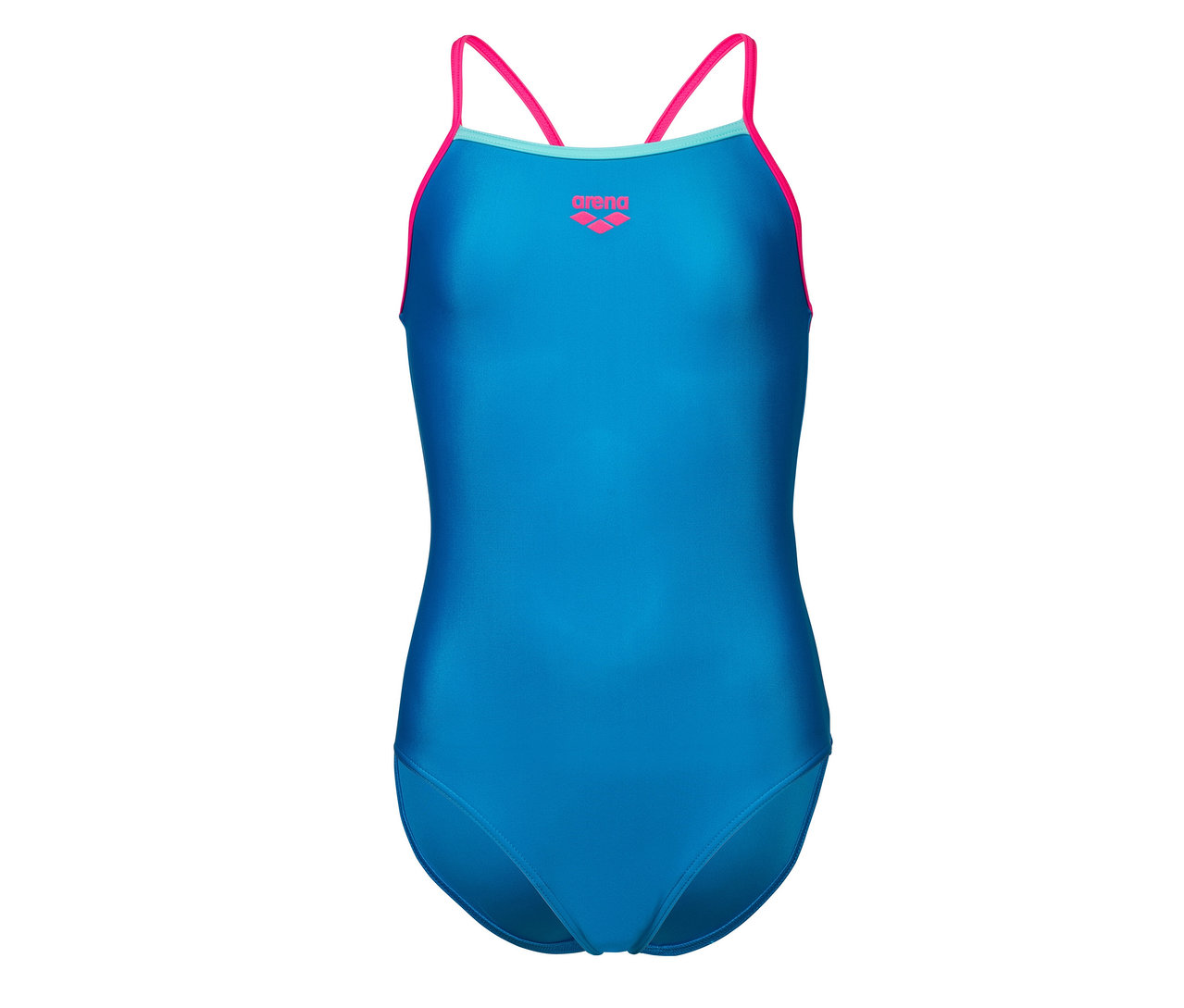 Maillot de bain arena Feel Light Drop Back Solid pour enfant, bleu.