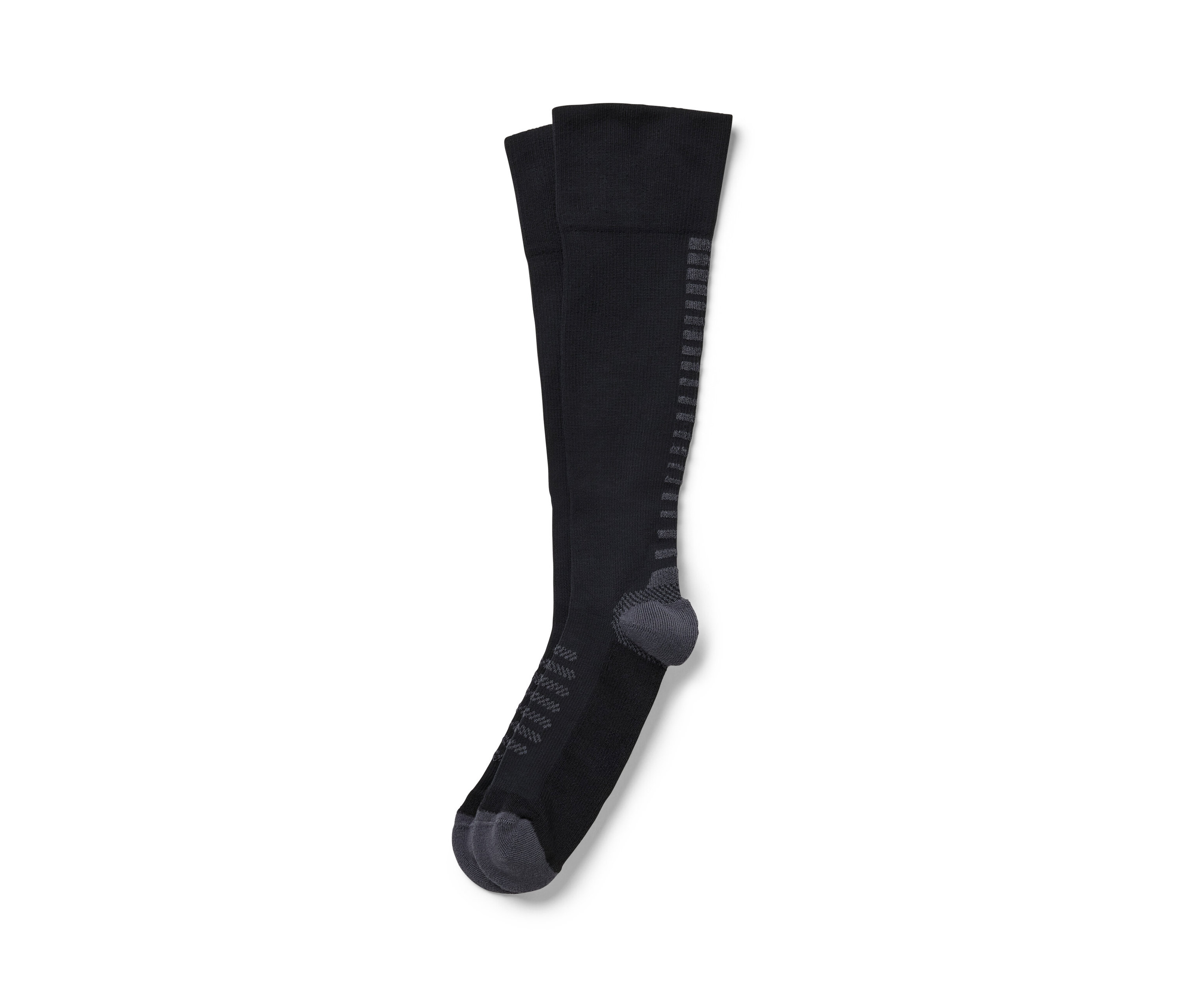Une paire de chaussettes de contention noires pour le sport.