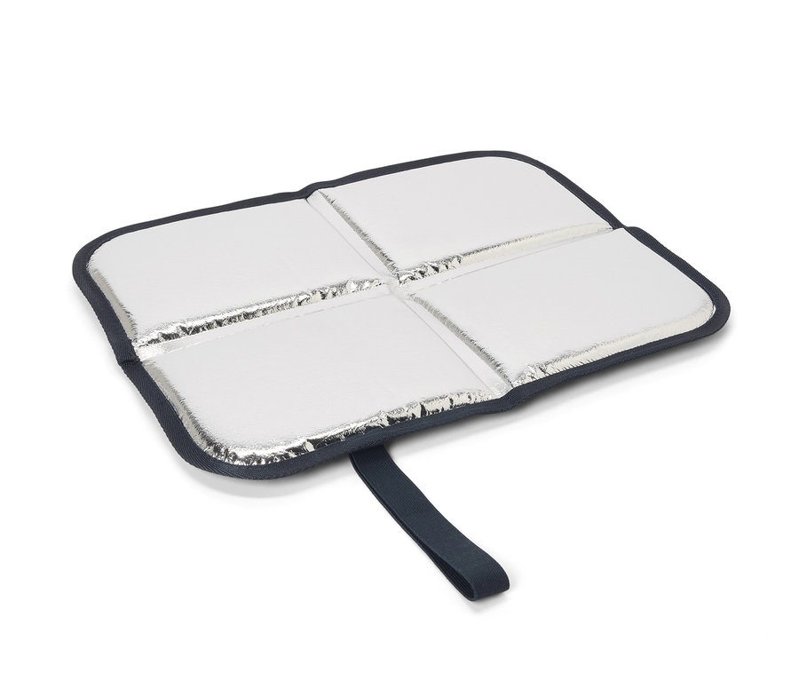 Coussin d’assise thermique pliable.