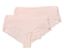 Deux culottes rose pâle avec de la dentelle superposées.