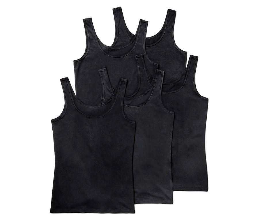 Ensemble de cinq chemisettes noires.