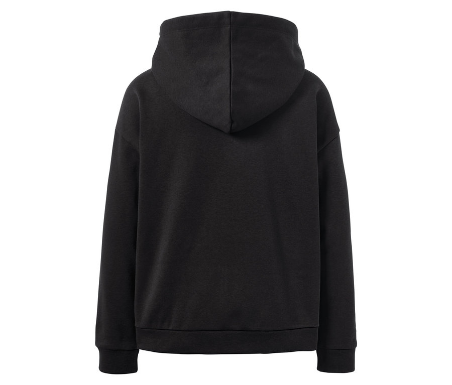 Vue arrière d'un sweat à capuche noir.
