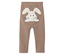 Leggings marron avec application de lapin.