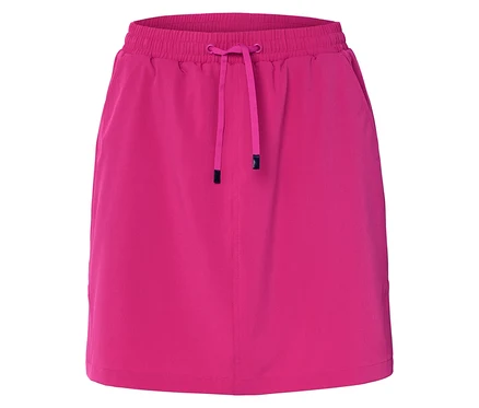 Jupe rose avec cordon de serrage.