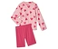 Haut rose à manches longues avec motif de coeurs et leggings courts roses.