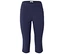 Pantalon Capri bleu marine avec taille élastique et deux poches.