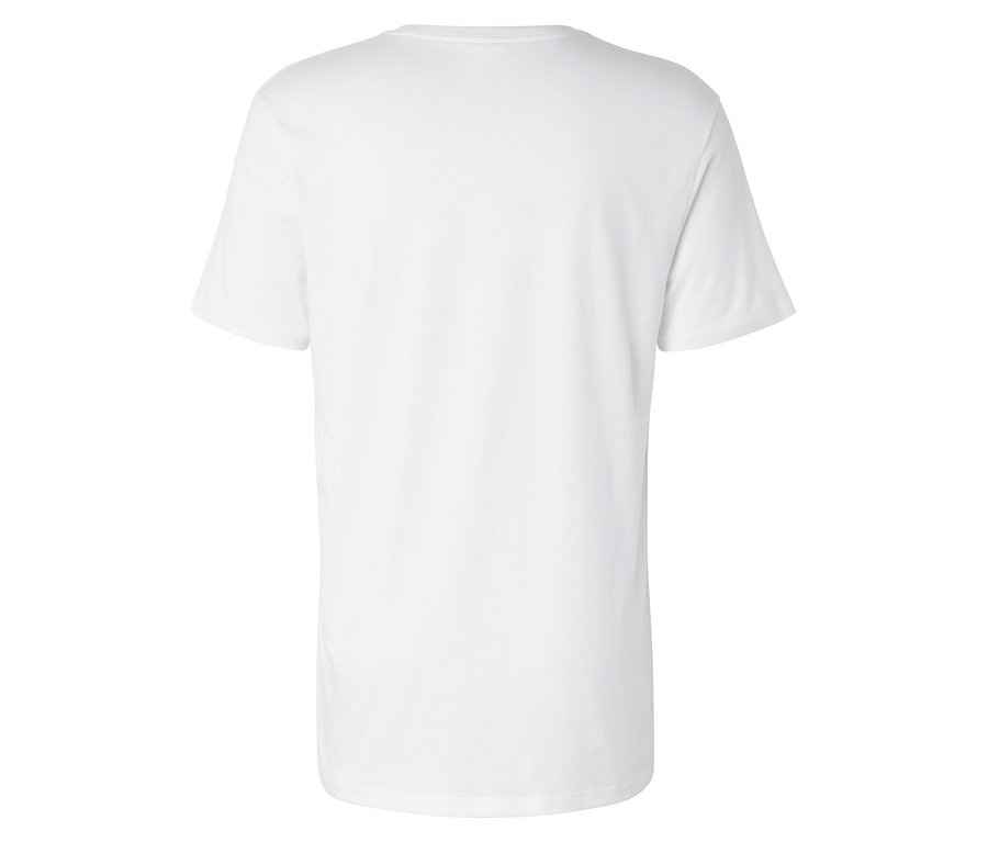 Vue arrière d'un t-shirt blanc.