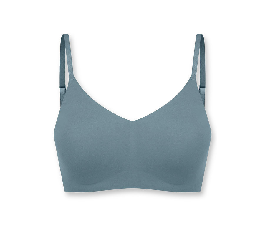 Brassière invisible SCHIESSER bleue avec coussinets.
