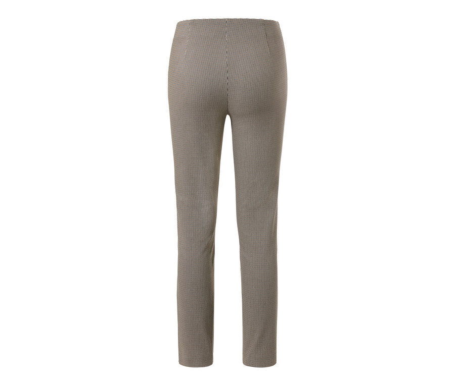 Vue détaillée de dos d'un pantalon stretch à motif pied-de-poule.