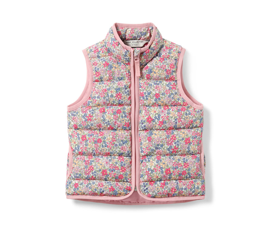 Gilet surpiqué pour tout-petit avec un motif floral.