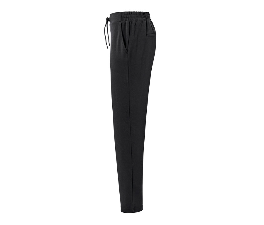 Pantalon de jogging noir avec cordon de serrage à la taille.