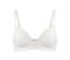 Soutien-gorge blanc à coques souples et bordure en dentelle.