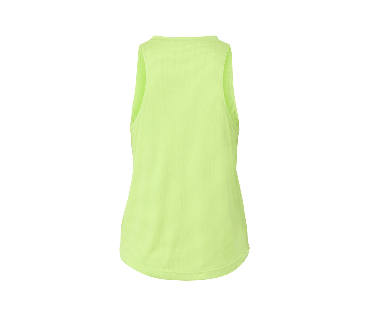 Vue arrière du débardeur de sport, vert citron.