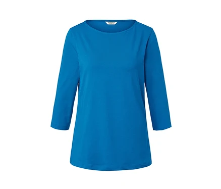 T-shirt manches 3/4, bleu azur.