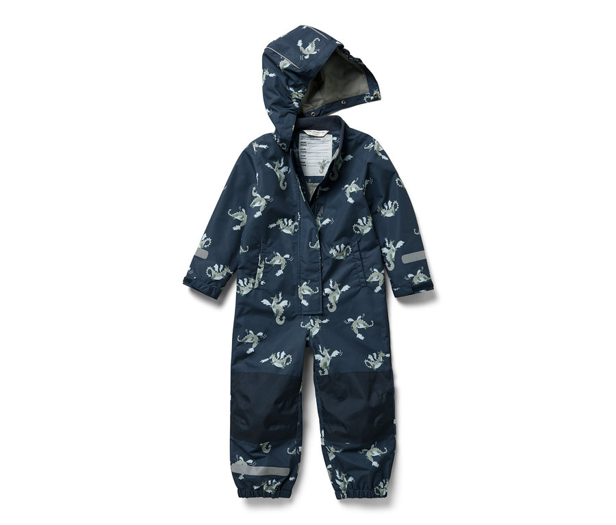 Combinaison de pluie pour enfant, chevalier, avec capuche et imprimé dragon.