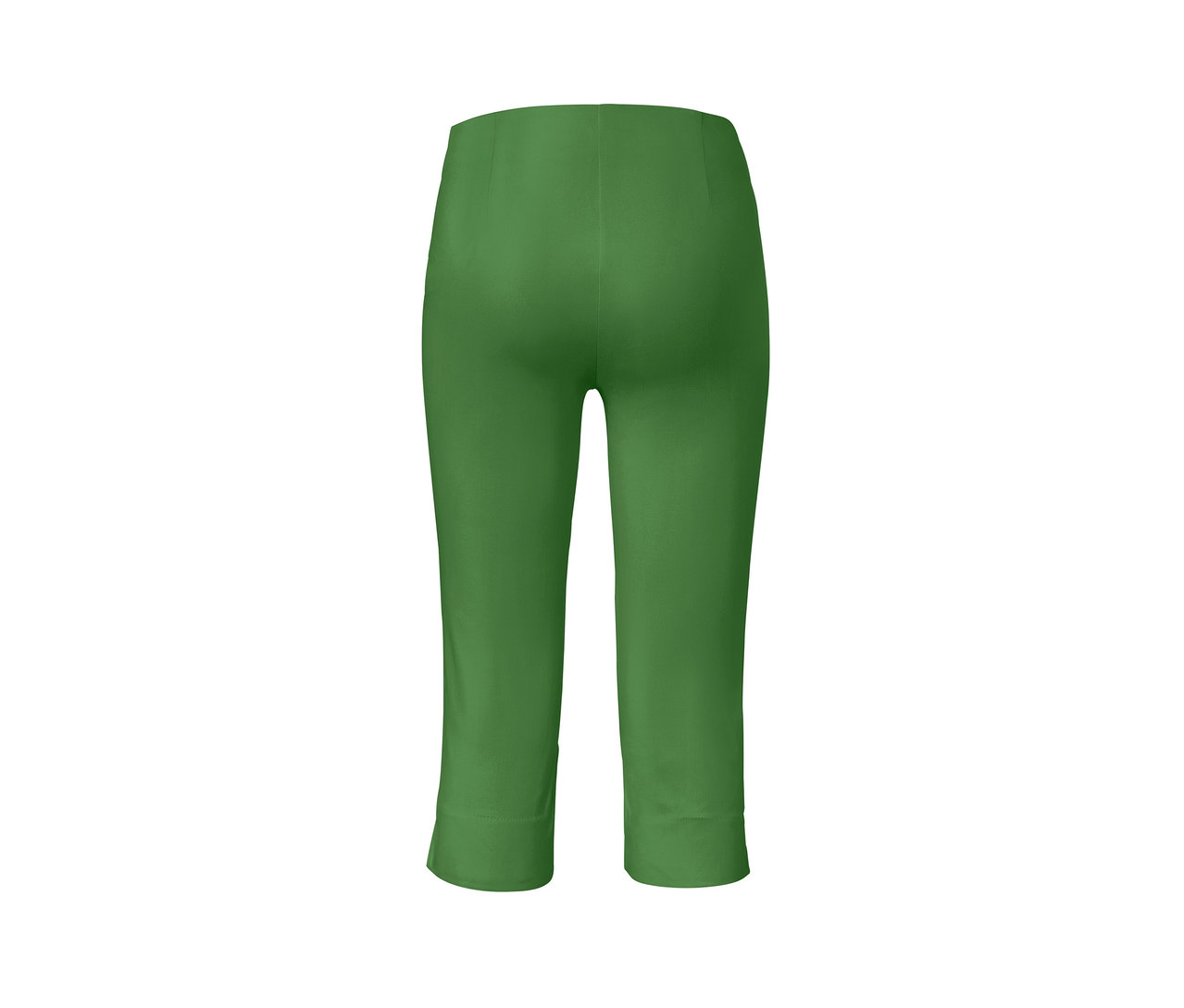Vue arrière d'un pantalon 3/4 stretch, vert.