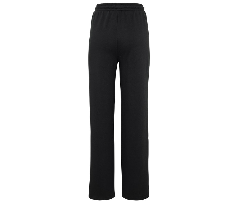 Pantalon de survêtement noir avec taille élastique.