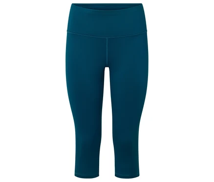 Leggings bleus sur fond blanc.