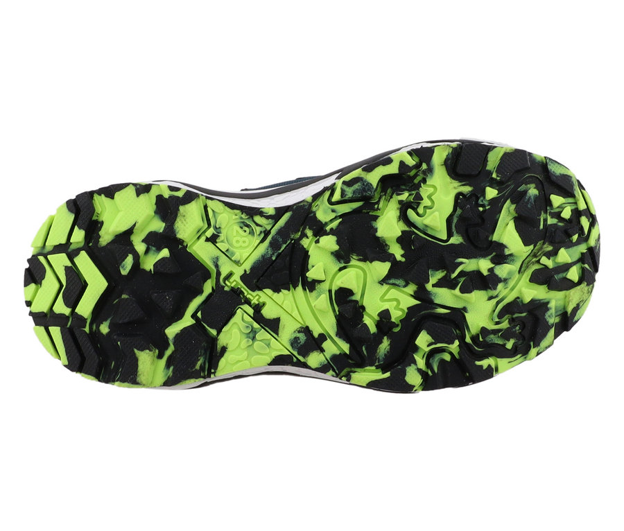 Semelle de la chaussure LURCHI »Leonard-TEX« avec un motif noir et vert.
