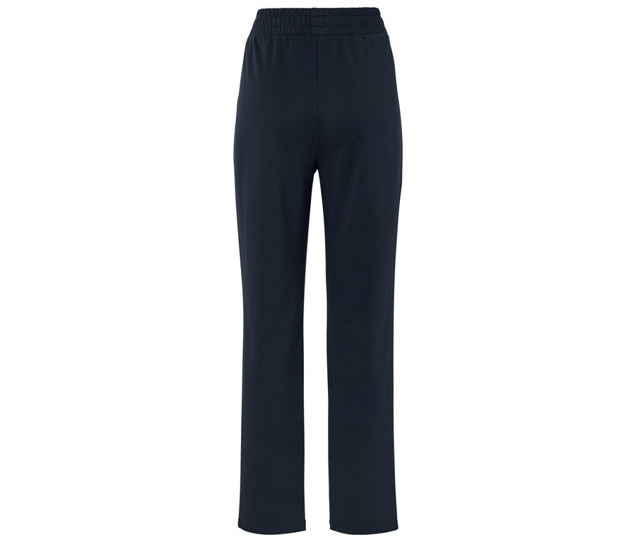 Pantalon bleu marine avec taille élastique.