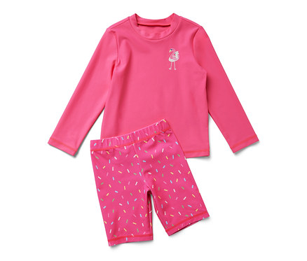 Combinaison pour enfants avec indice de protection UV 80, rose