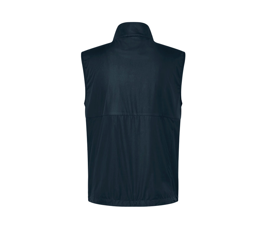Veste en softshell bleu marine vue de dos.