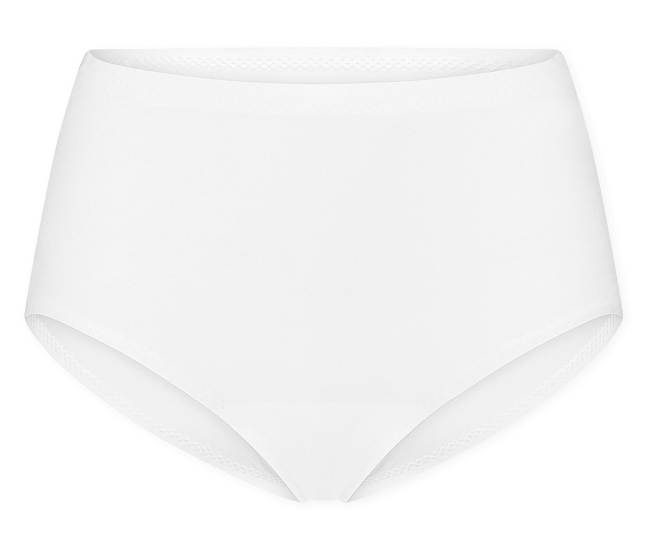 Un slip maxi SCHIESSER blanc sur fond blanc.