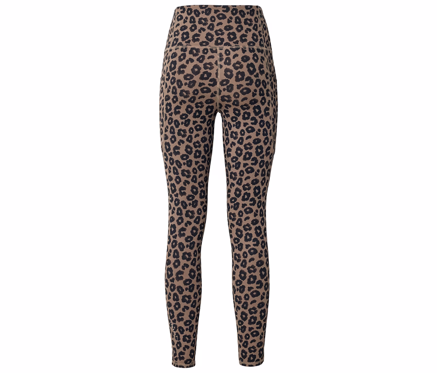 Legging taille haute à motif léopard, vue de dos.