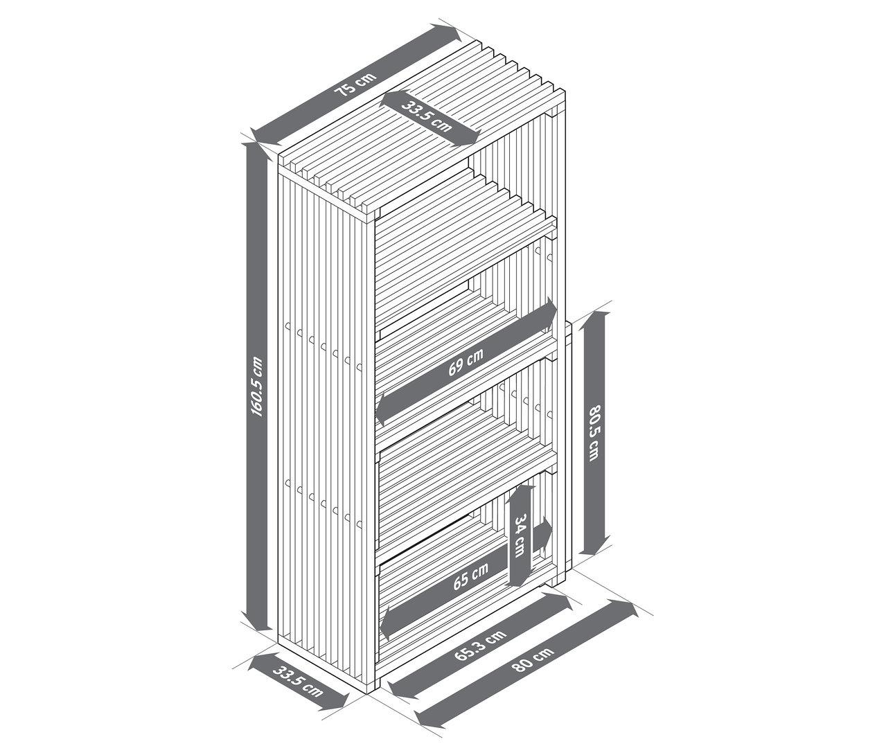 L'image montre une étagère extensible nommée "FLEKSIBEL" avec diverses mesures.