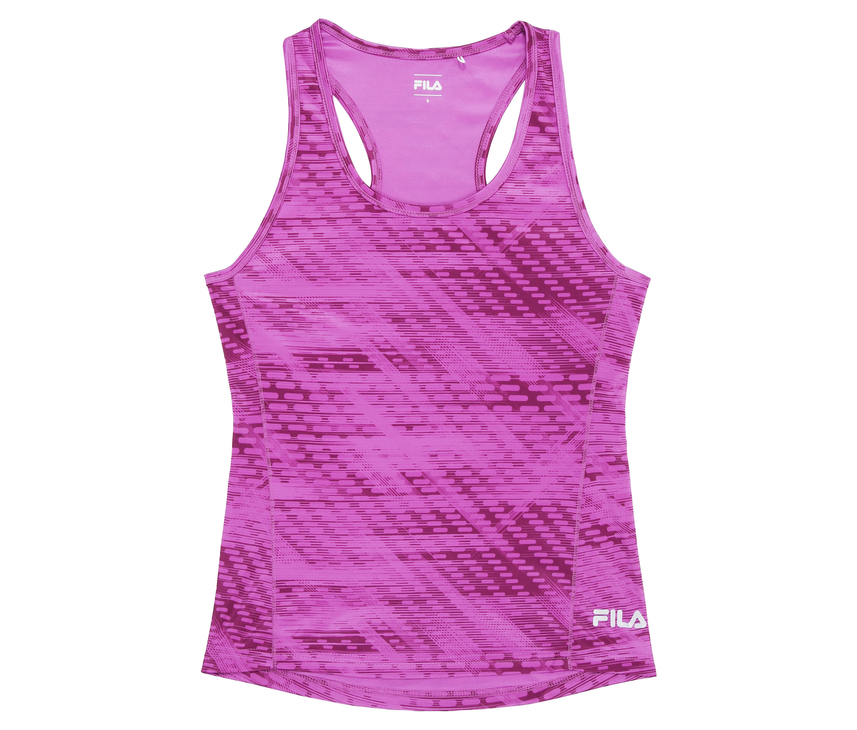 Débardeur de sport violet FILA pour femme avec motif.