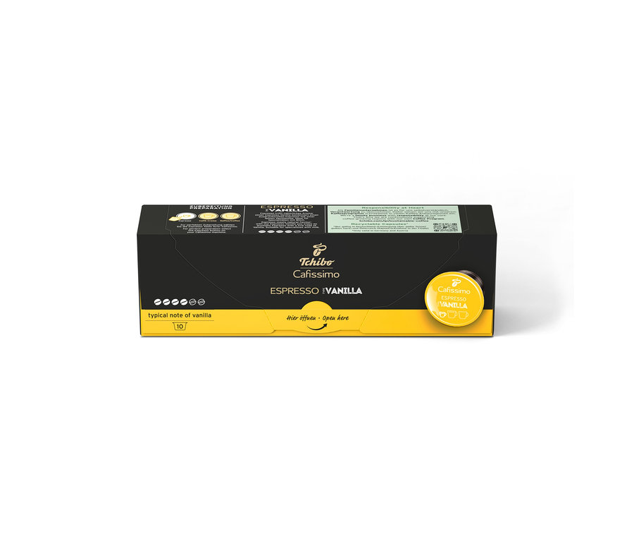 Un paquet de Cafissimo Flavoured Espresso - Vanilla - 10 capsules.
