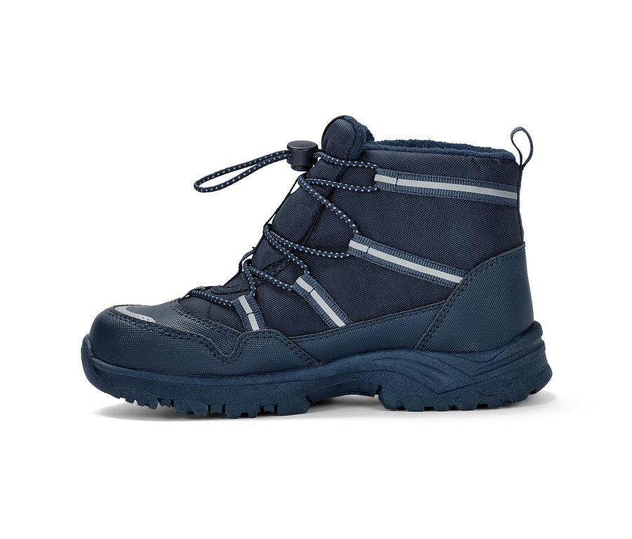 Bottes thermiques bleu foncé.
