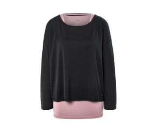 T-shirt noir<br>Top prune