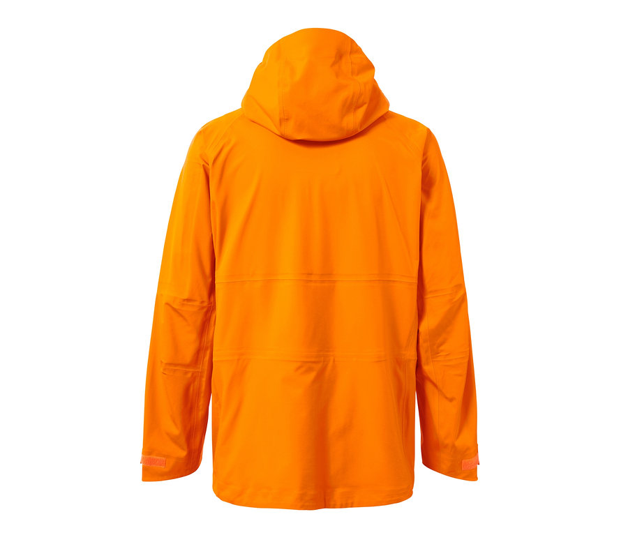 Vue arrière de la veste de ski hardshell.